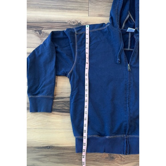 Vintage Russell Hoodie Full Zip Mens Small Blue pockets Pakistan Gorpcore Y2K - Picture 9 of 9